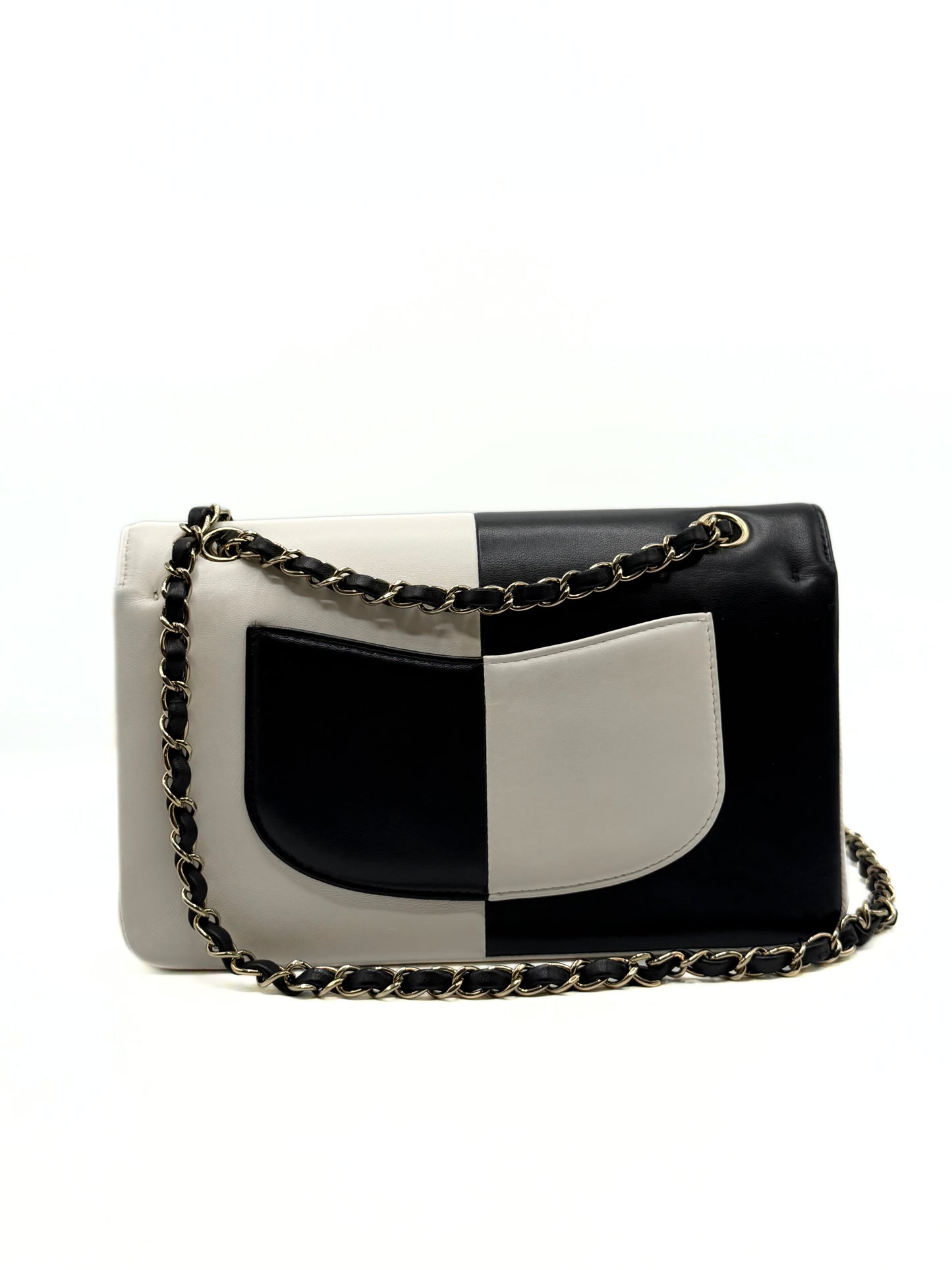 CHANEL | Medium Classic Bicolor Geometric Colorblock Double Flap Bag