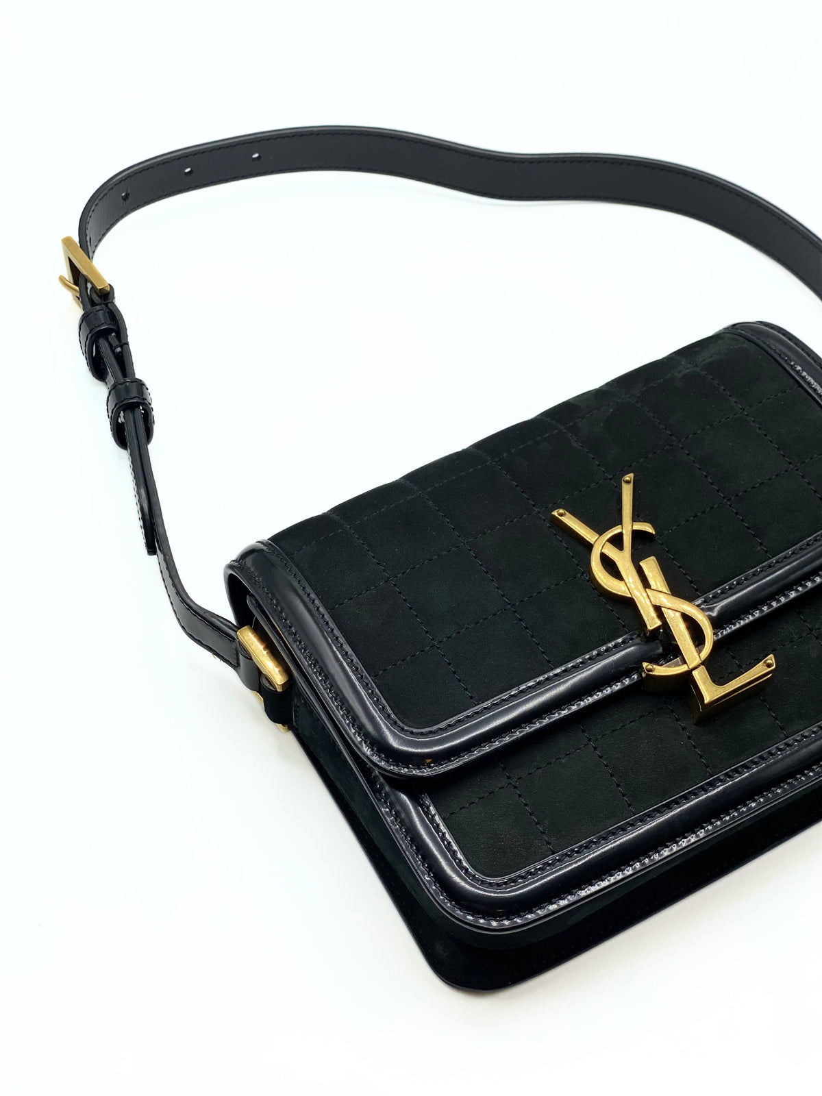 SAINT LAURENT | Solferino Small Black Suede