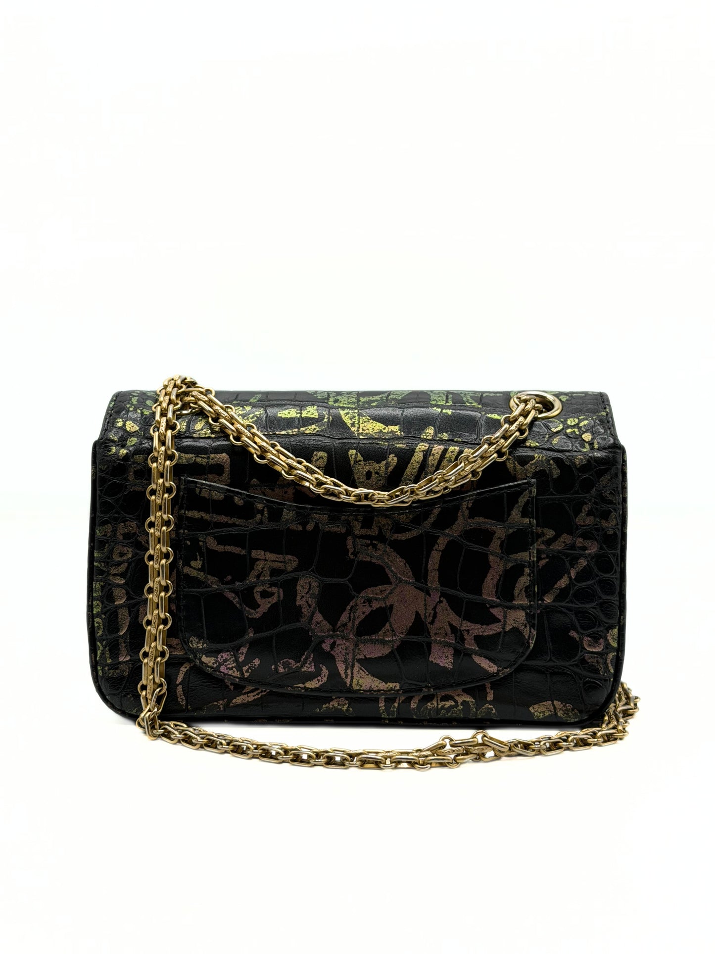 CHANEL | Graffiti Crocodile-Embossed Reissue 2.55 Mini Flap Bag