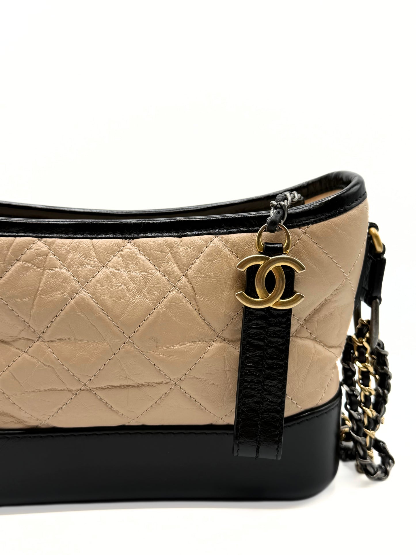 CHANEL | Gabrielle Small Hobo Bag in Beige & Black