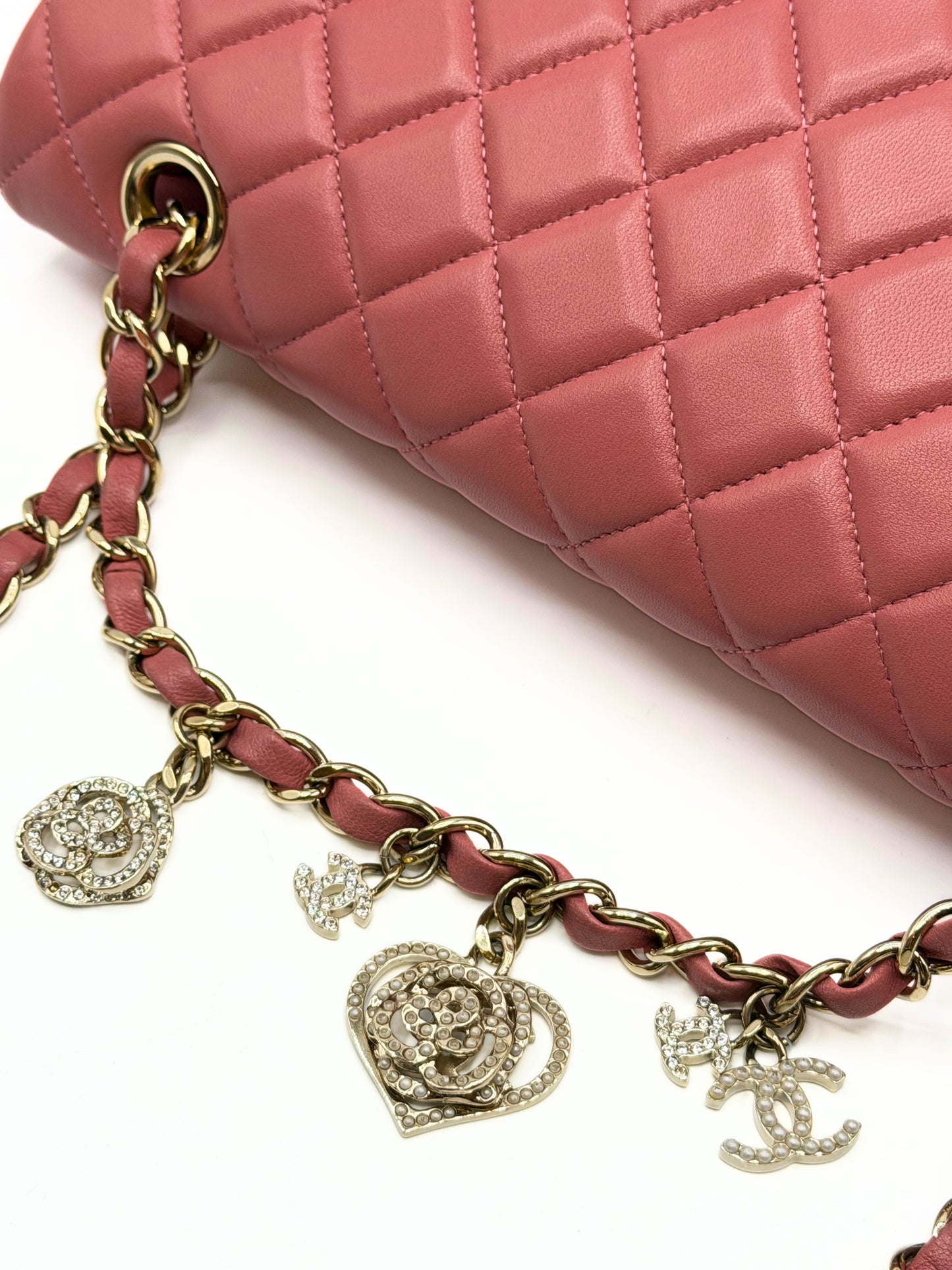 CHANEL | Limited Edition Medium Valentine Charm Single Flap Bag