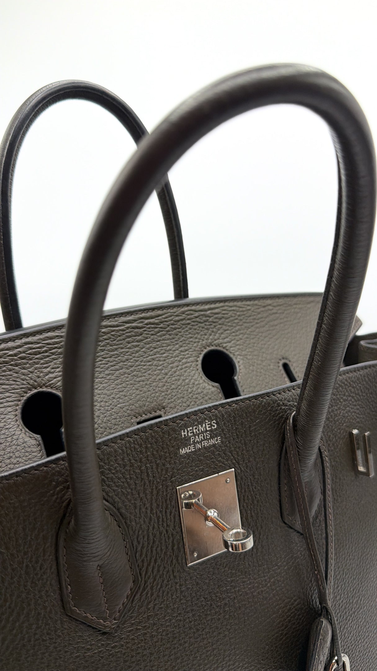 Hermès| Birkin 35 Graphite Clémence Palladium Hardware