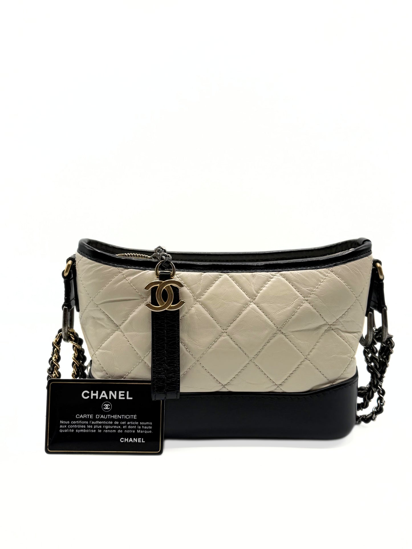 CHANEL | Gabrielle Small Hobo Bag in Black & White