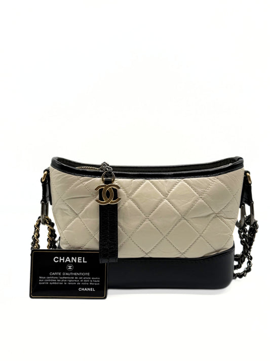 CHANEL | Gabrielle Small Hobo Bag in Black & White