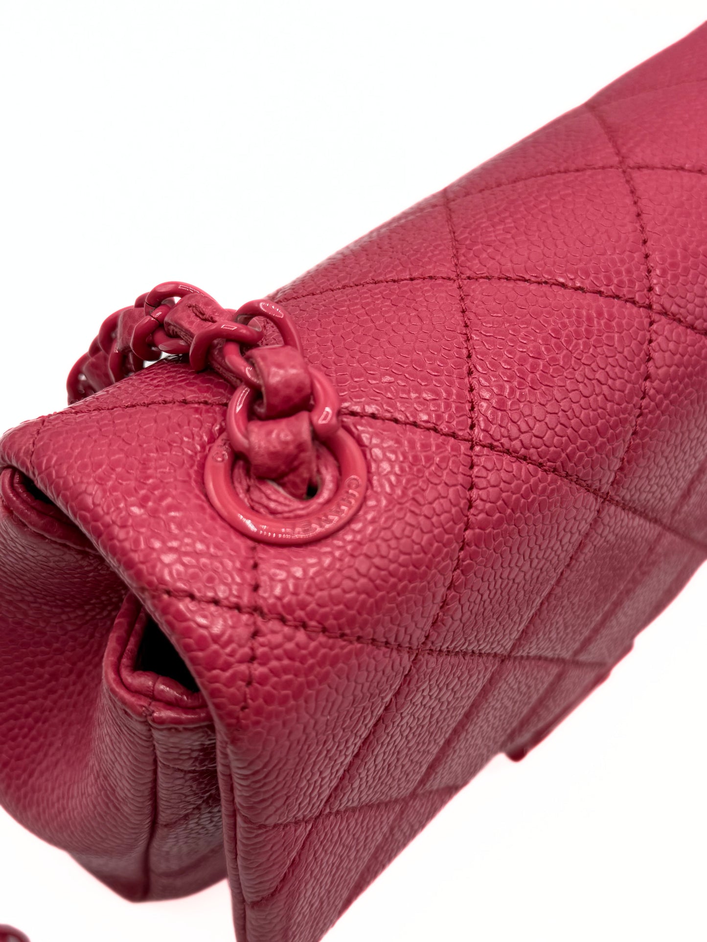 CHANEL | Pink Caviar Quilted Incognito Mini Square Flap Bag