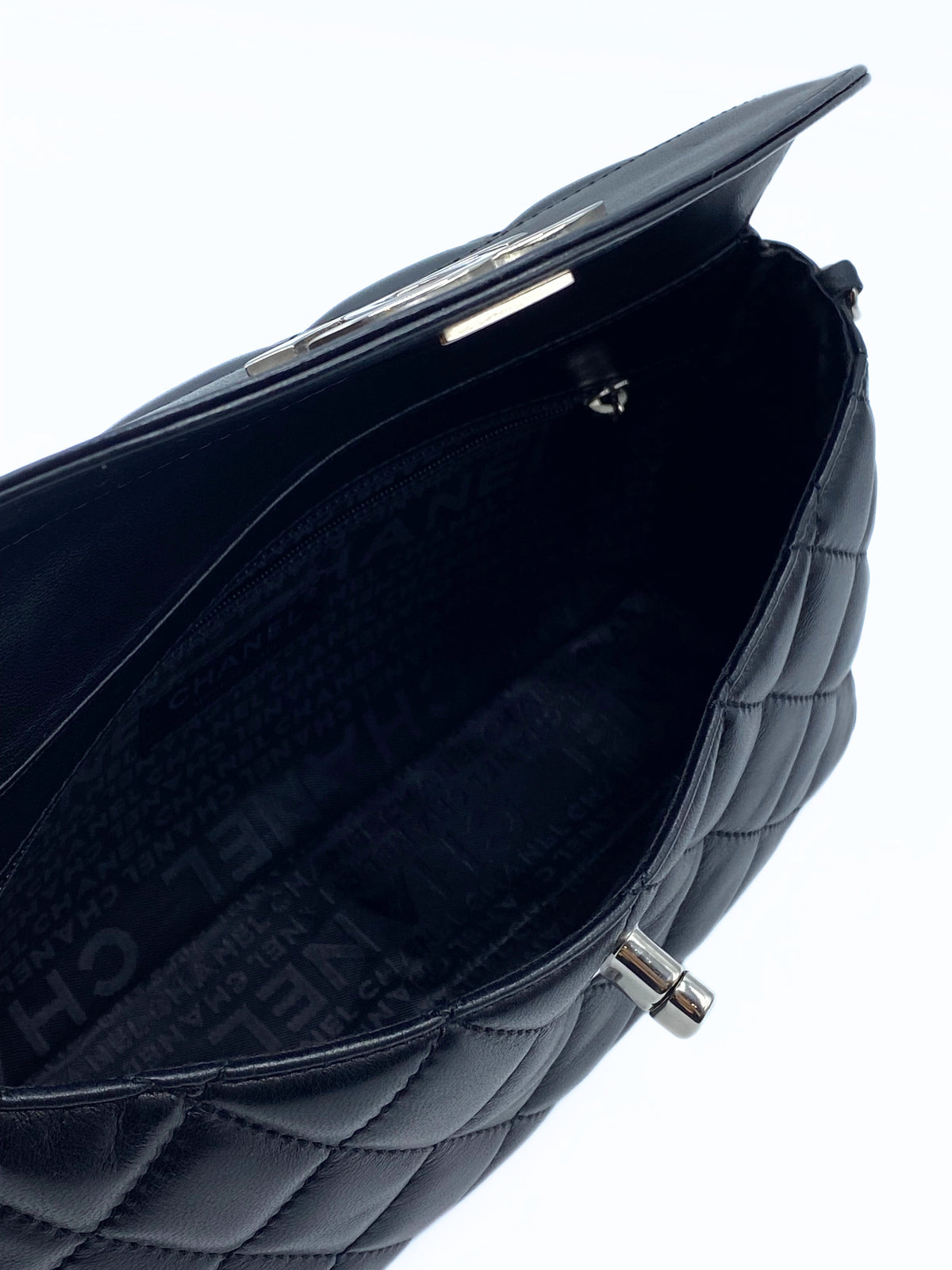 CHANEL | Black Crescent Shoulder Chain Bag