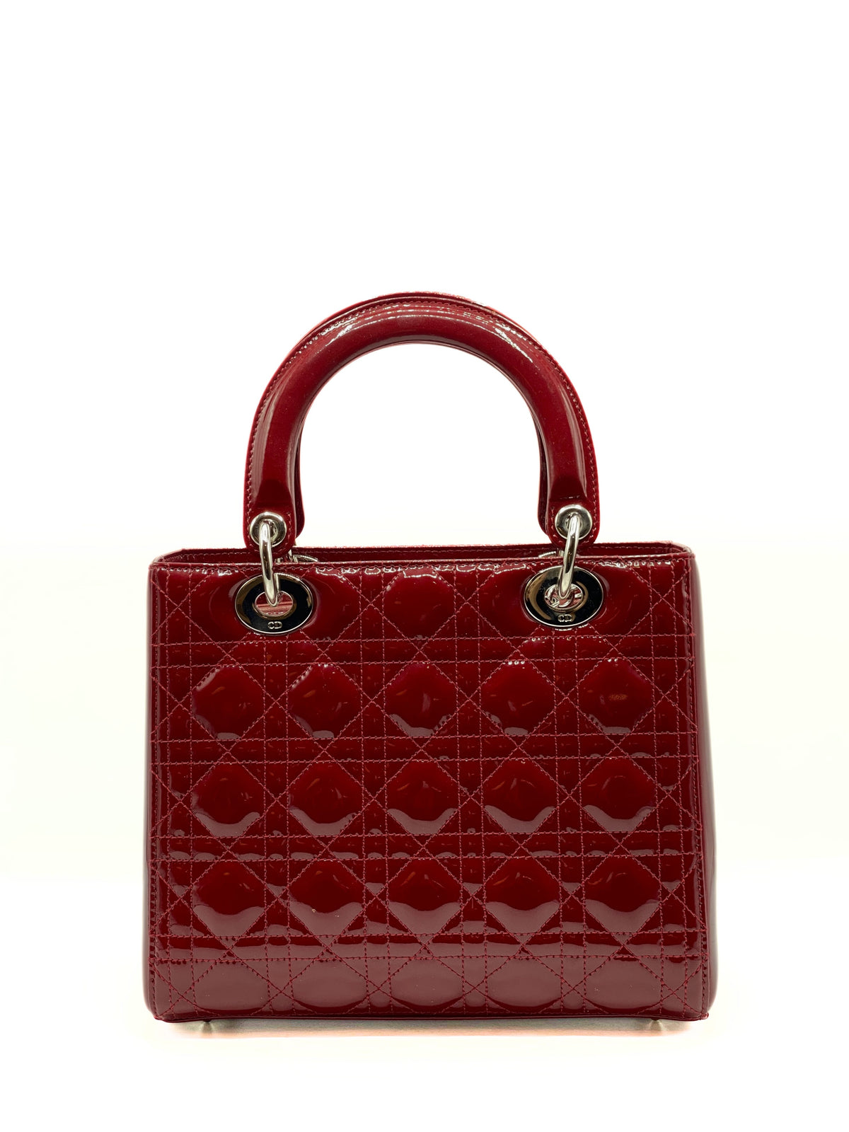 DIOR | Lady Dior Medium Bordeaux Pattent Leather