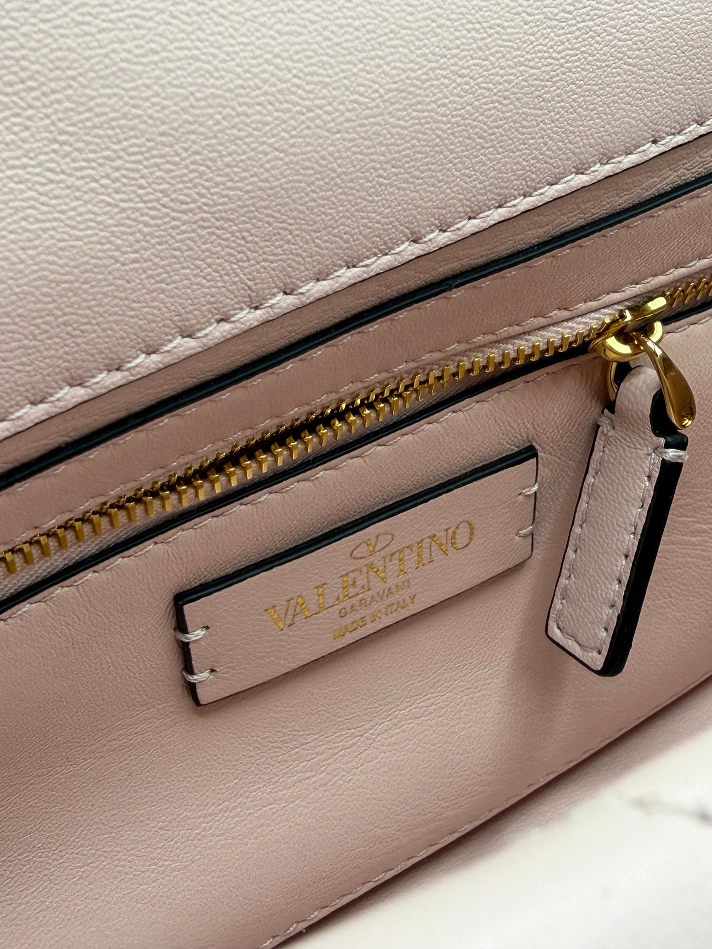 VALENTINO | Nappa Enamel Medium Roman Stud Shoulder Bag