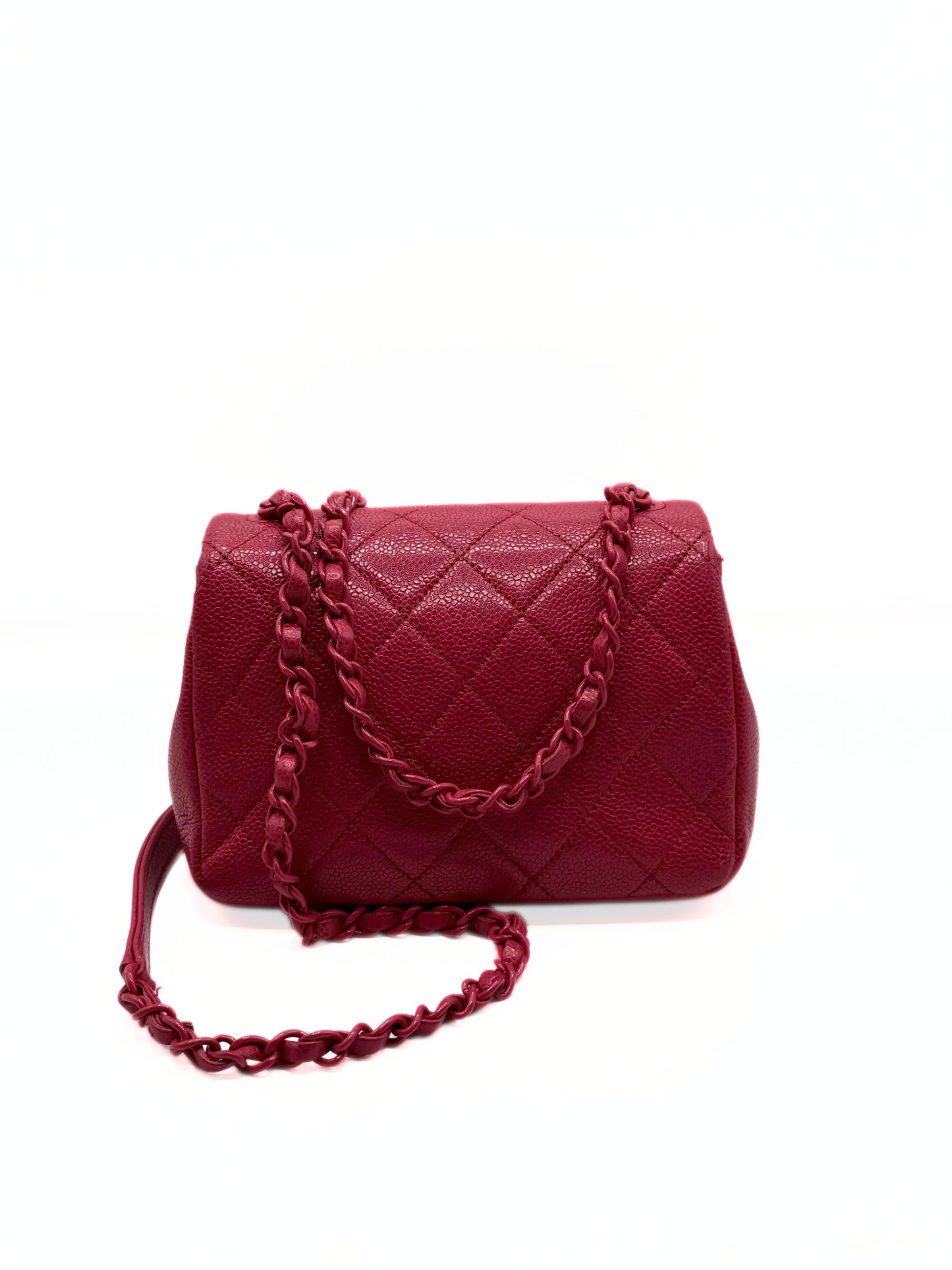 CHANEL | Pink Caviar Quilted Incognito Mini Square Flap Bag
