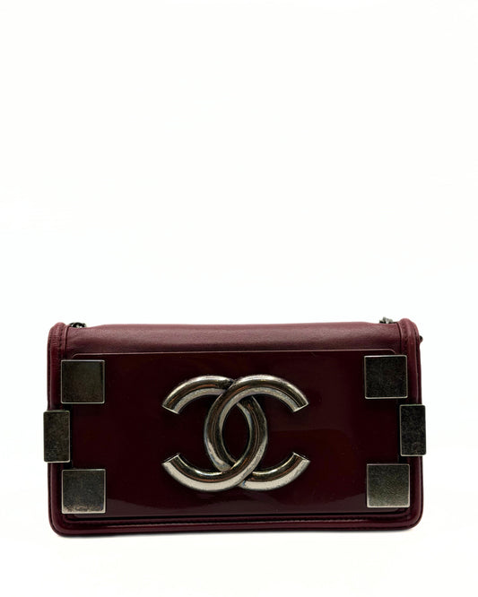CHANEL | Boy Brick Horizontal Flap Bag - Burgundy