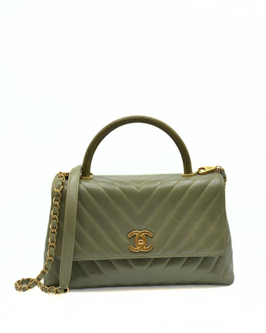 CHANEL | Coco Handle Olive Green