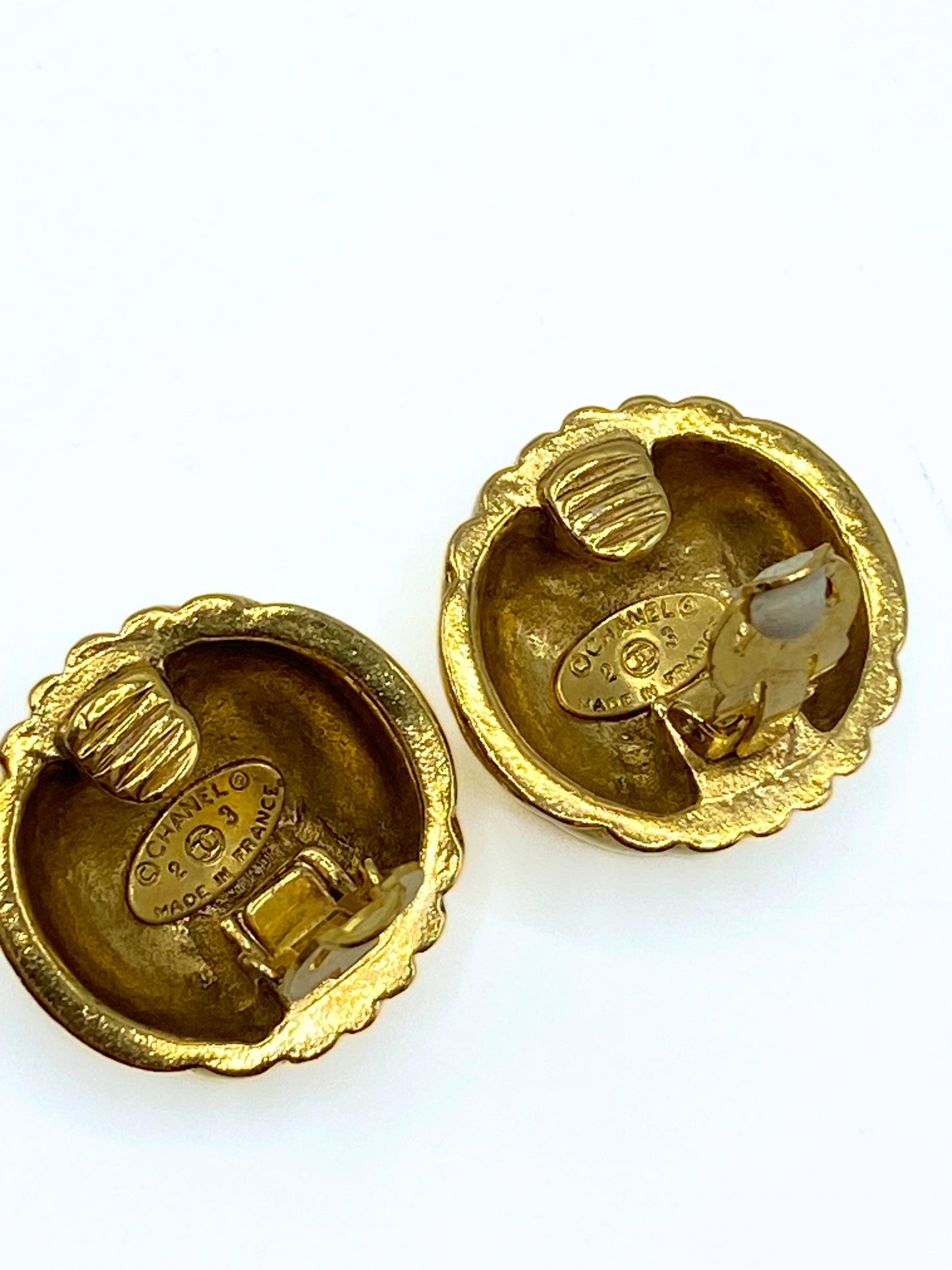 CHANEL | CC Dome Earrings Vintage