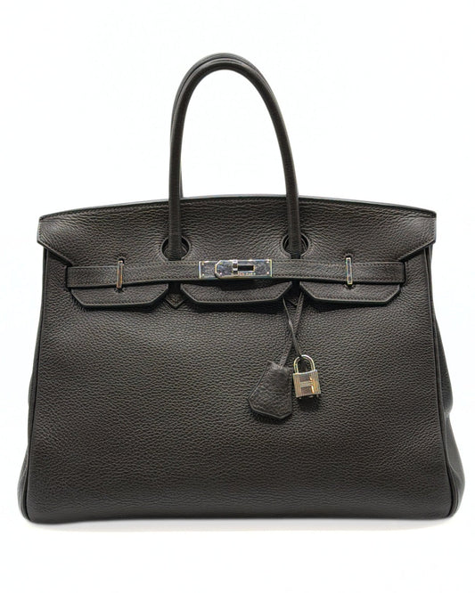 Hermès| Birkin 35 Graphite Clémence Palladium Hardware