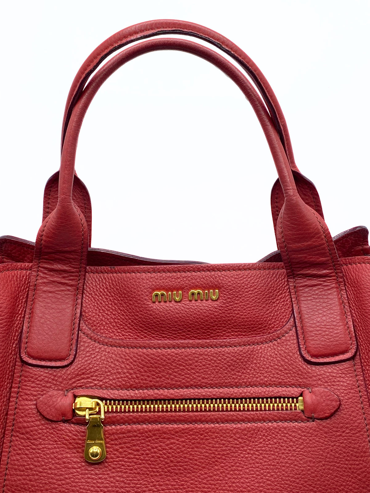 MIU MIU | Shopper in Red Leather