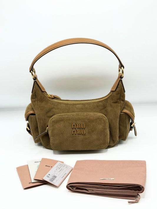 MIU MIU | Corduroy Pocket Shoulder Bag