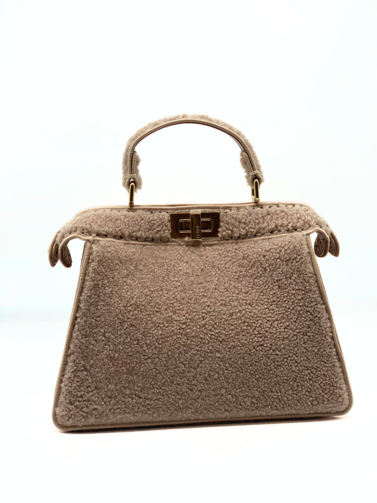FENDI | Peekaboo Selleria Small Sheepskin Beige
