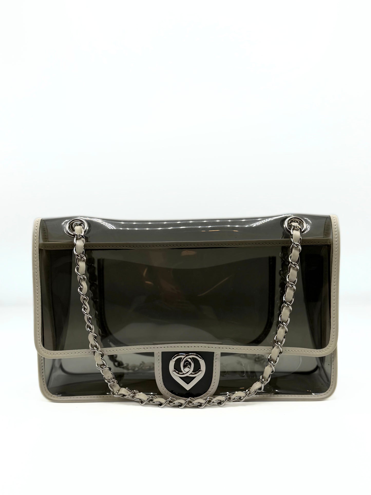 CHANEL| Vintage Heart CC "Naked" Single Flap Bag