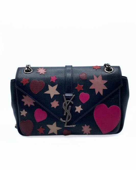 SAINT LAURENT | College Medium Heart Patchwork Limited Edition