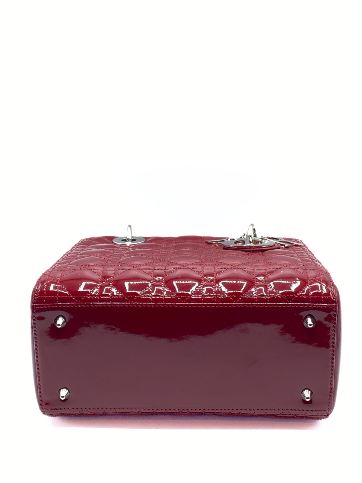 DIOR | Lady Dior Medium Bordeaux Pattent Leather