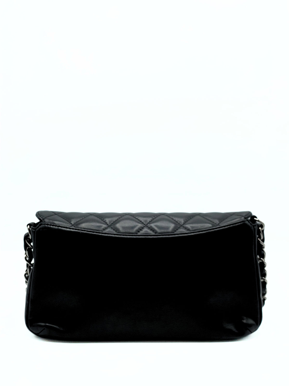 CHANEL | Black Crescent Shoulder Chain Bag