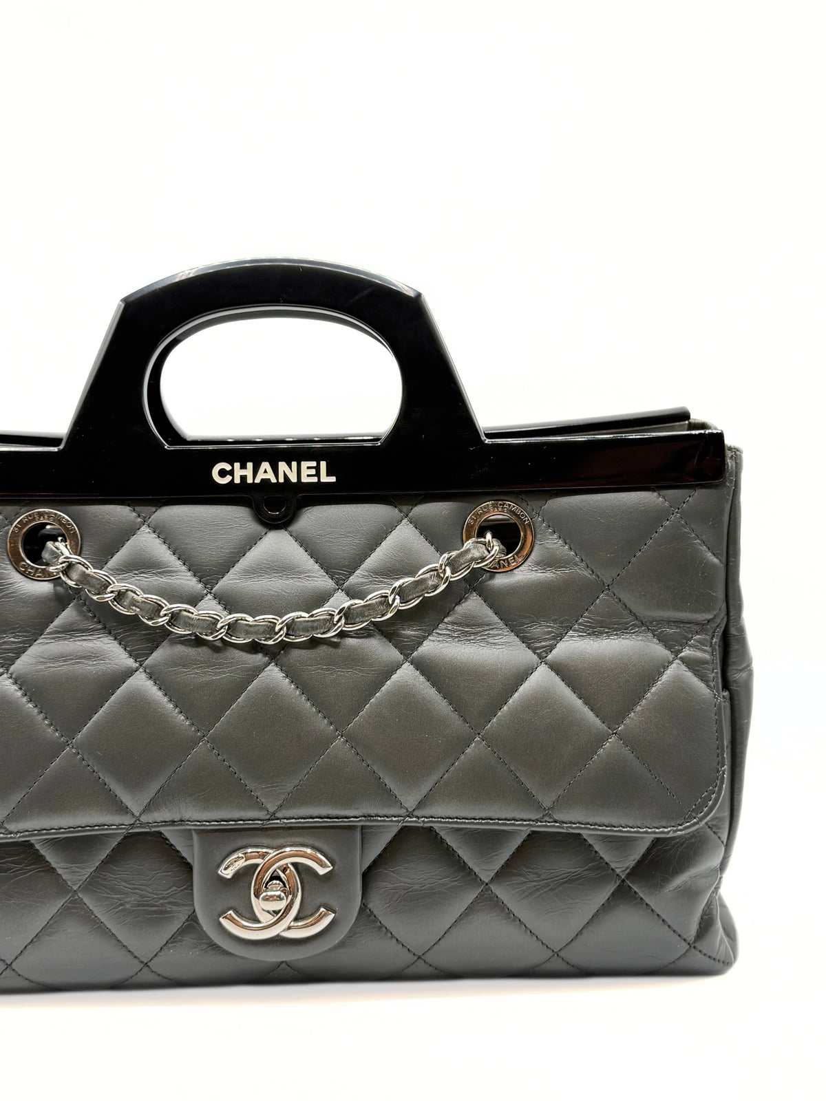 CHANEL | Delivery Tote Metallic Grey Bag