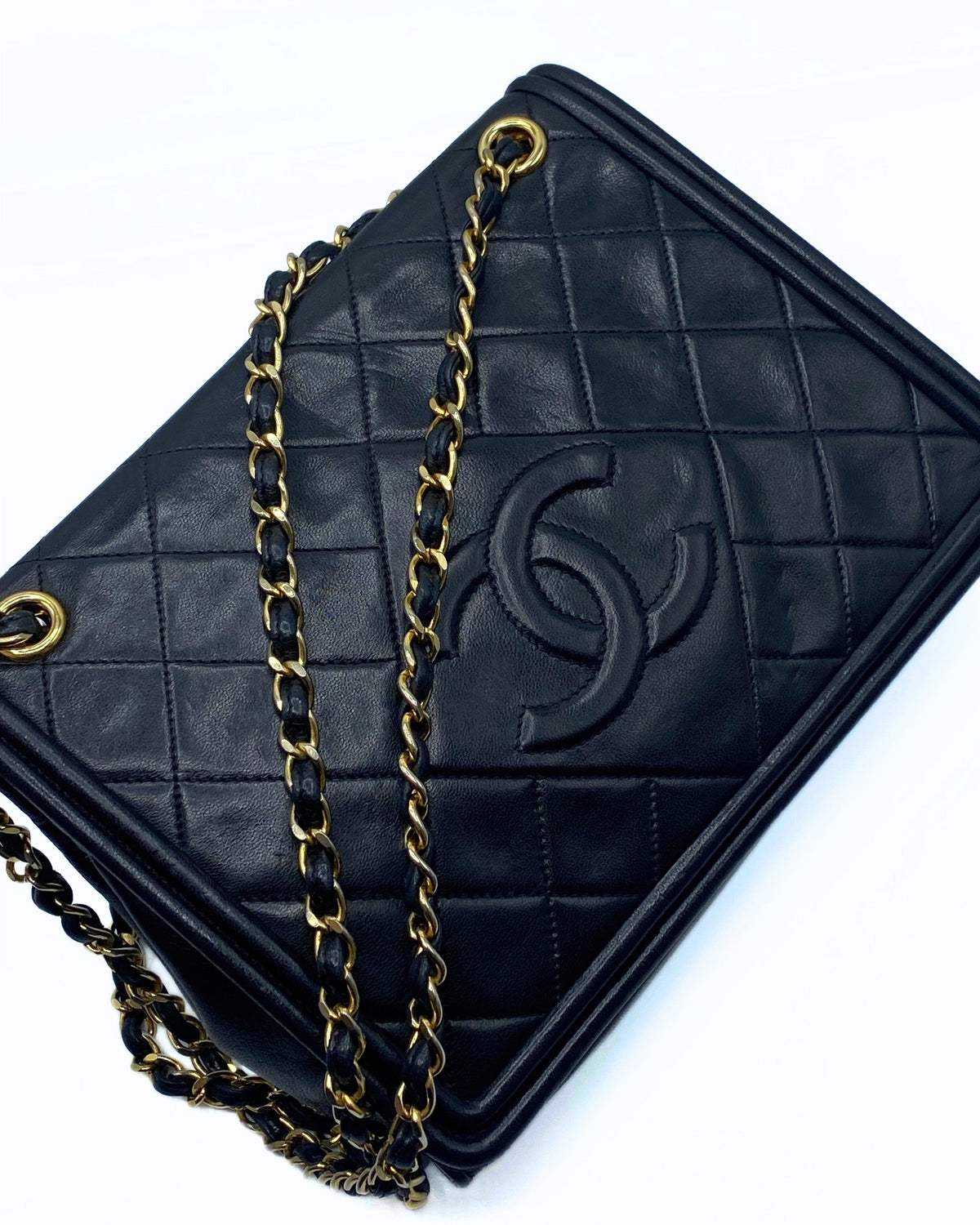 CHANEL | Vintage Cc Embossed Flap Bag