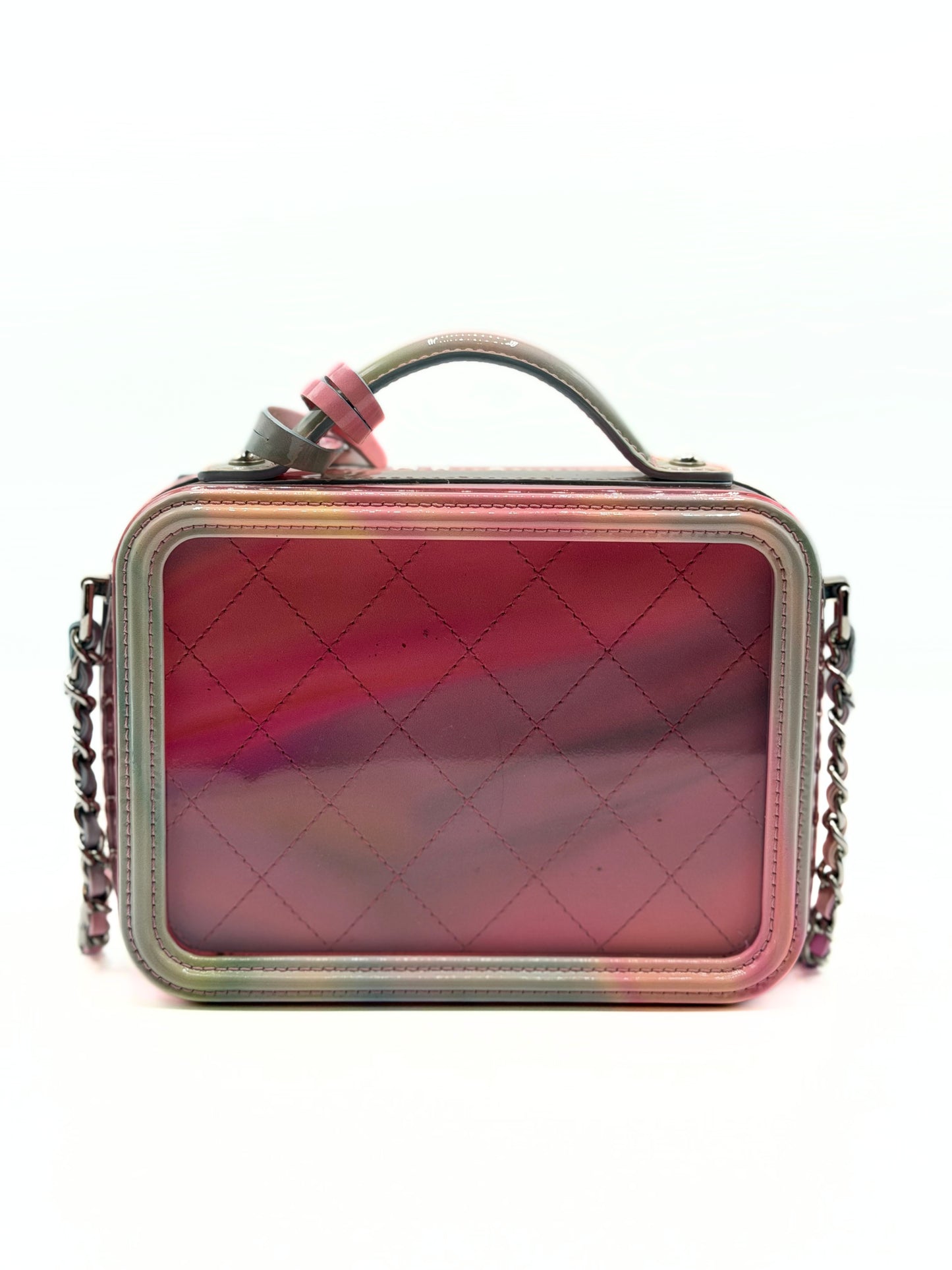 CHANEL |  20C Iridescent Rainbow Filigree PVC CC Vanity Case