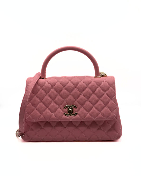 CHANEL | Coco Handle Medium Bag – Pink Caviar Leather