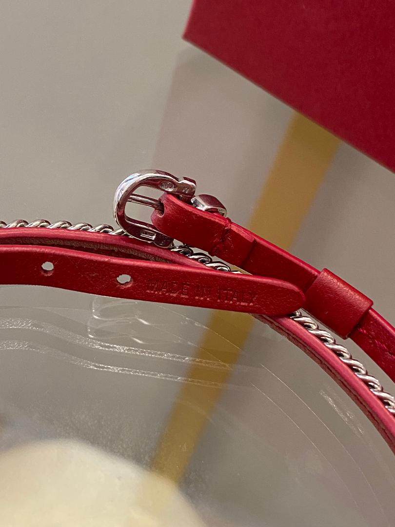 Salvatore Ferragamo Chain Wrap Red Bracelet